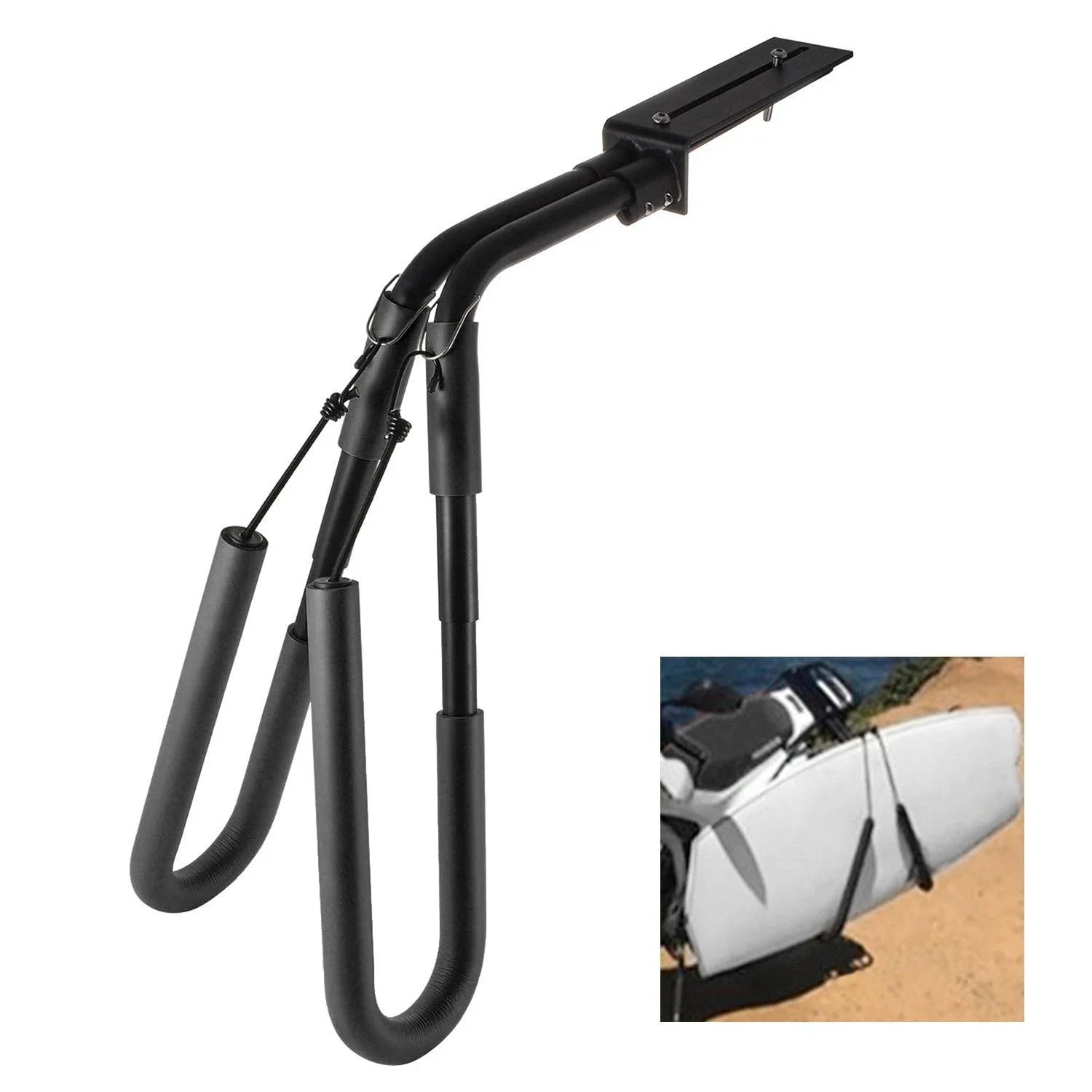Chic Relaxation Bike Motorcycle Surfboard Rack Holder Portable Adjustable Motor Bike Side Carrier Surf Rack Wakeboard Wind Surfboard Carrier