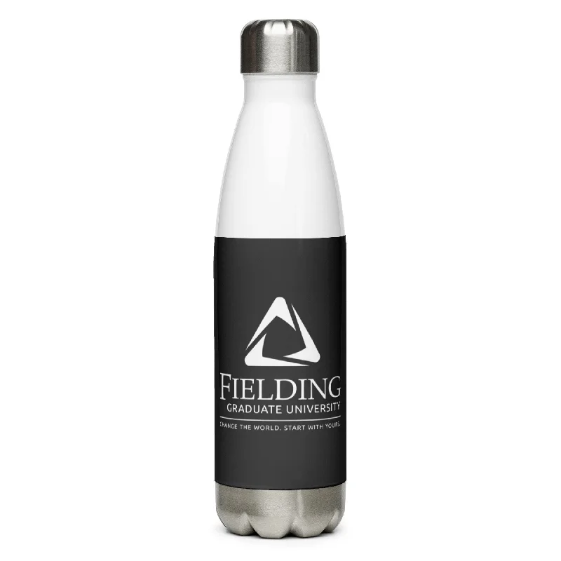 Cool Summer Stainless Steel Water Bottle - Dark Grey | Fielding Logo