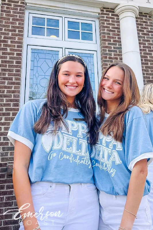 Versatile Style Kappa Delta Light Blue Philanthropy Colorblock Ringer