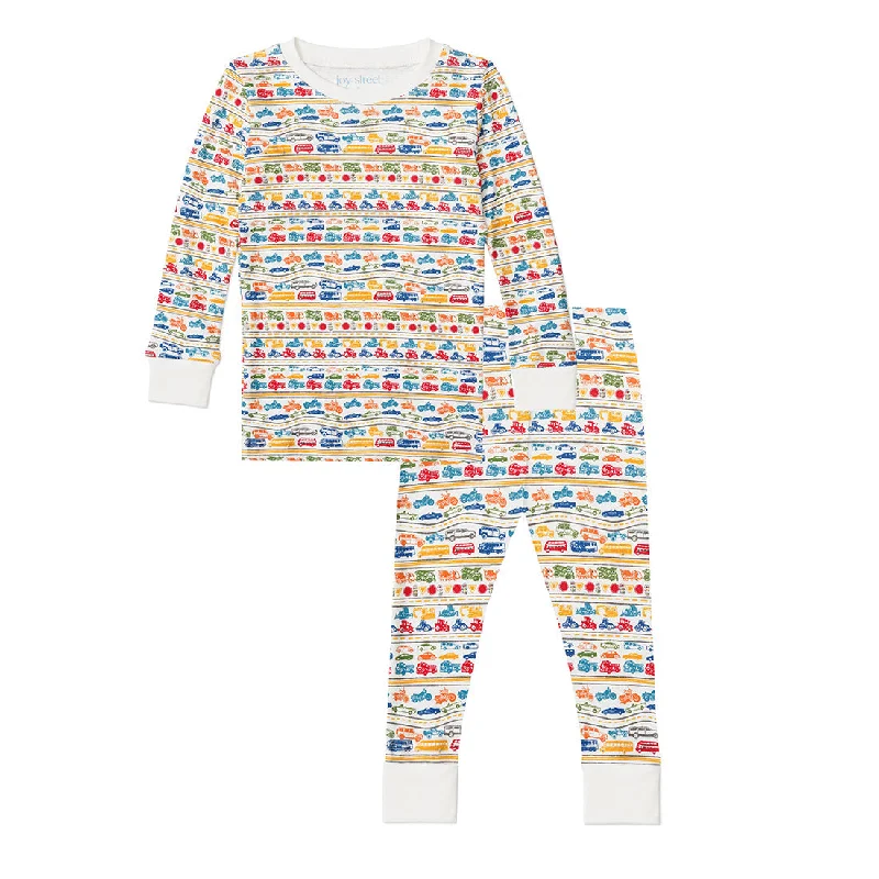 Minimal Comfort Joy Street Kids Pajamas in Cars and Trucks