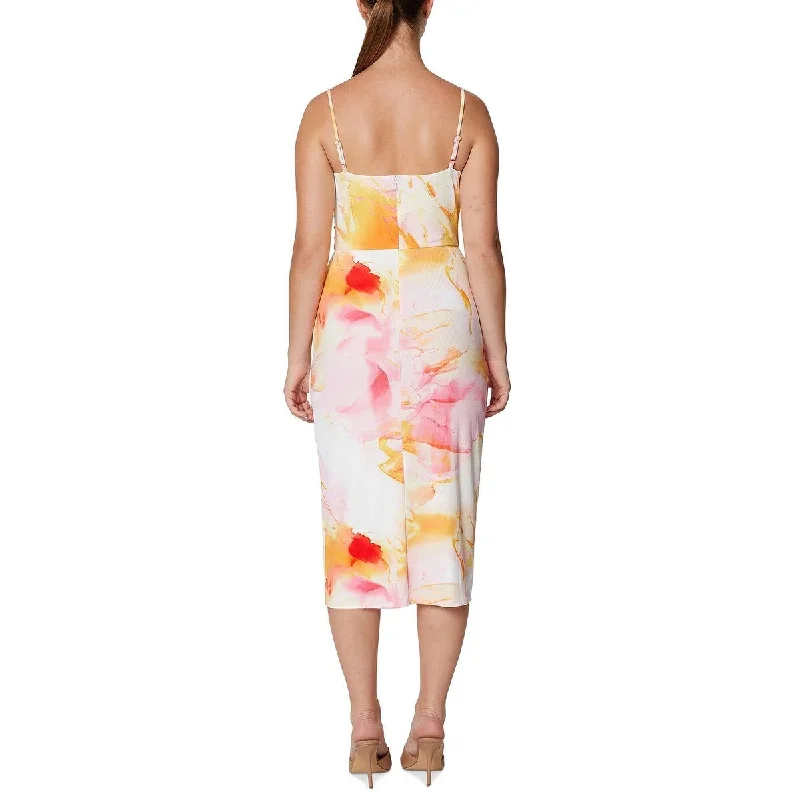 Cool Summer Laundry By Shelli Segal Women's Printed Bodycon Dress Brown Size 8