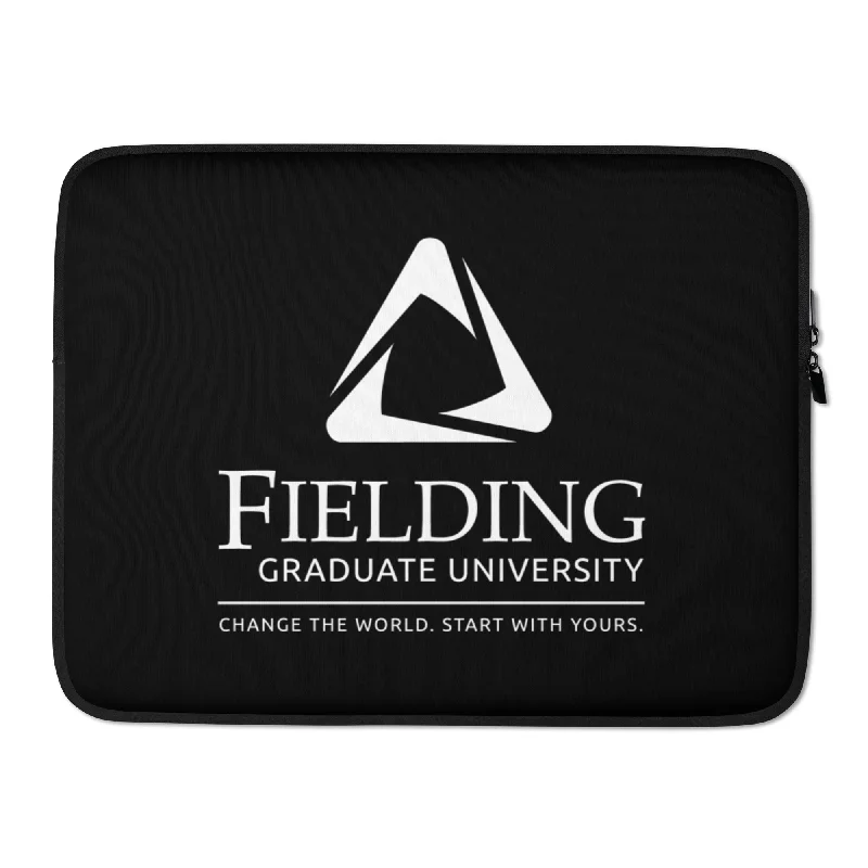 High-end Fabrics Laptop Sleeve - Black | Fielding Logo