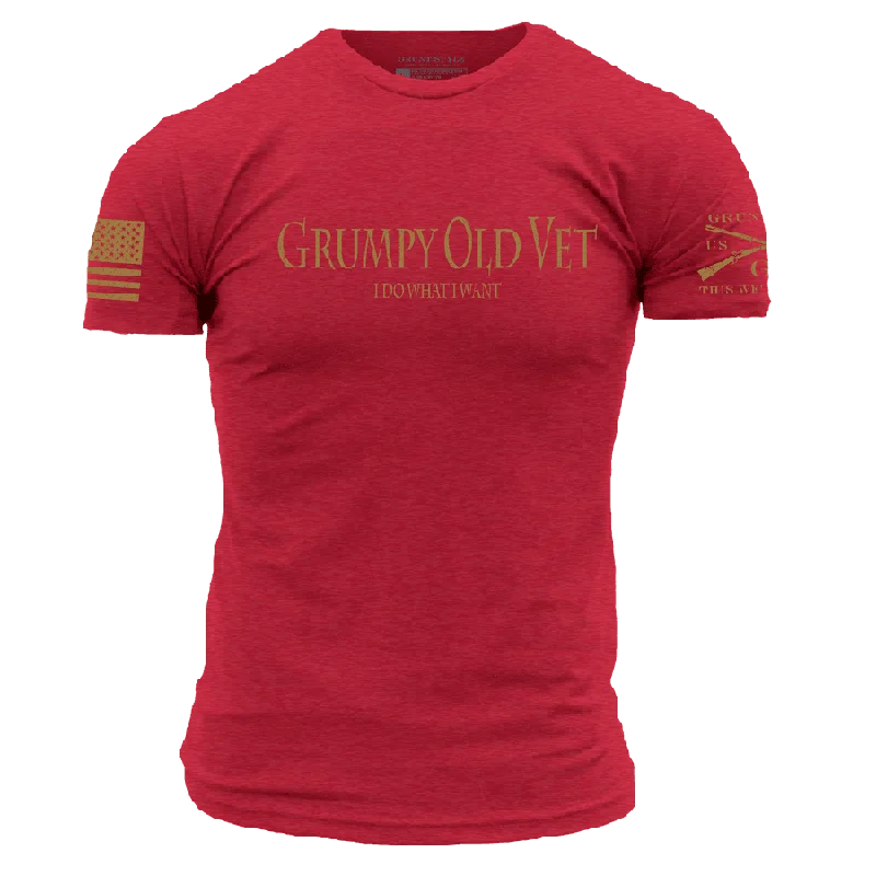 High-quality fabrics Grumpy Old Vet T-Shirt - Red