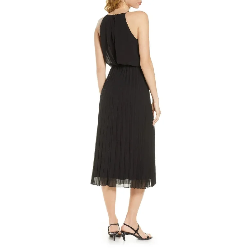 Sports suit style Sam Edelman Women's Pleated Midi Dress Black Size 2