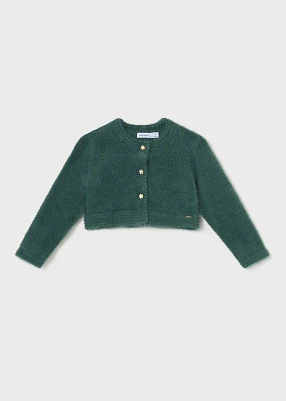 Sports suit style Celeste Knit Cardigan - Bottle Green