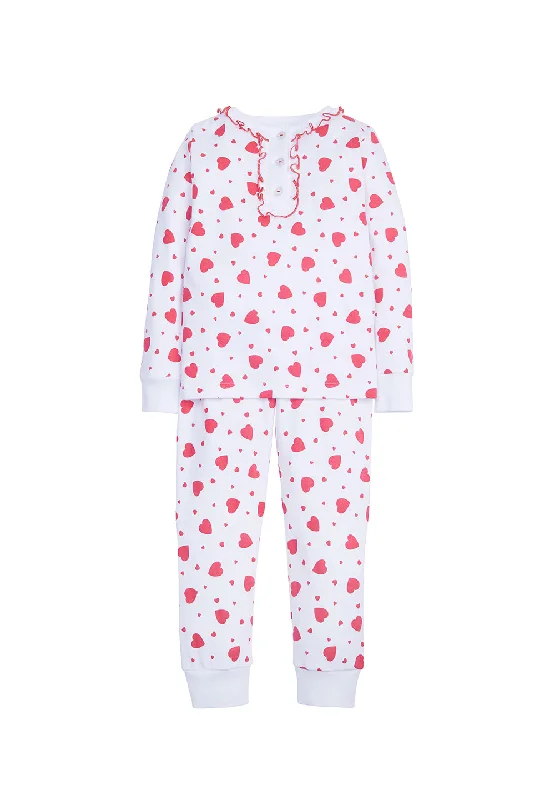 Urban Sense Little English Pajamas in Red Hearts