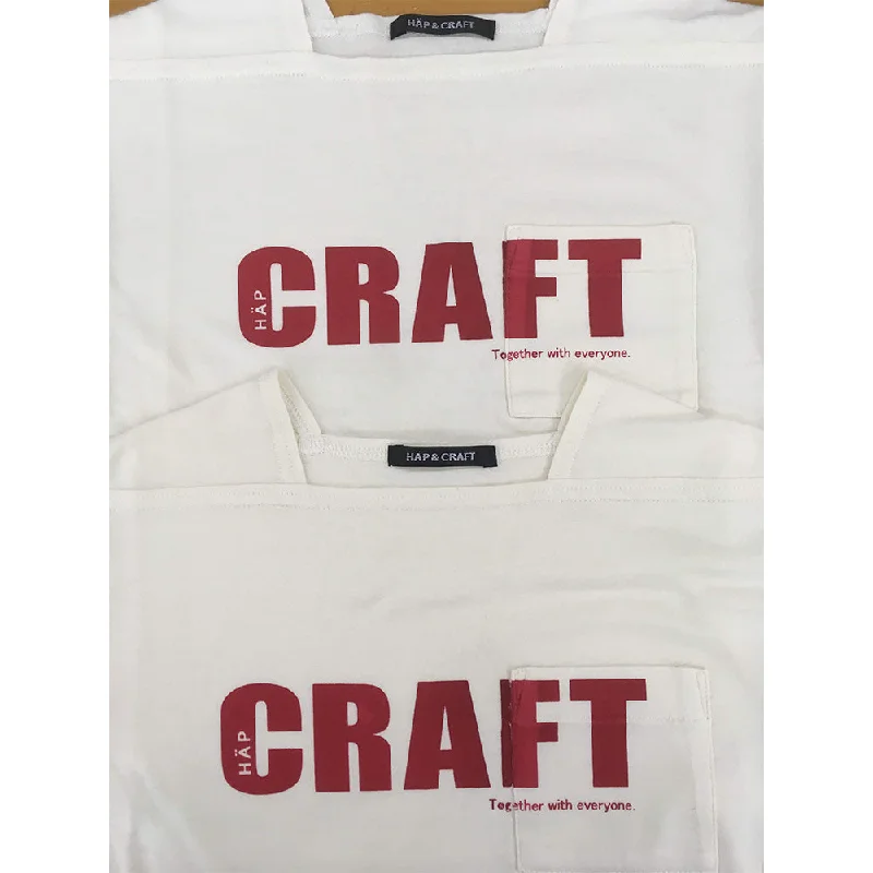 Retro Style HÄP & CRAFT | Kidswear | Print Smile Cotton Smooth T-shirt Limited Edition - Off White / Top Gray
