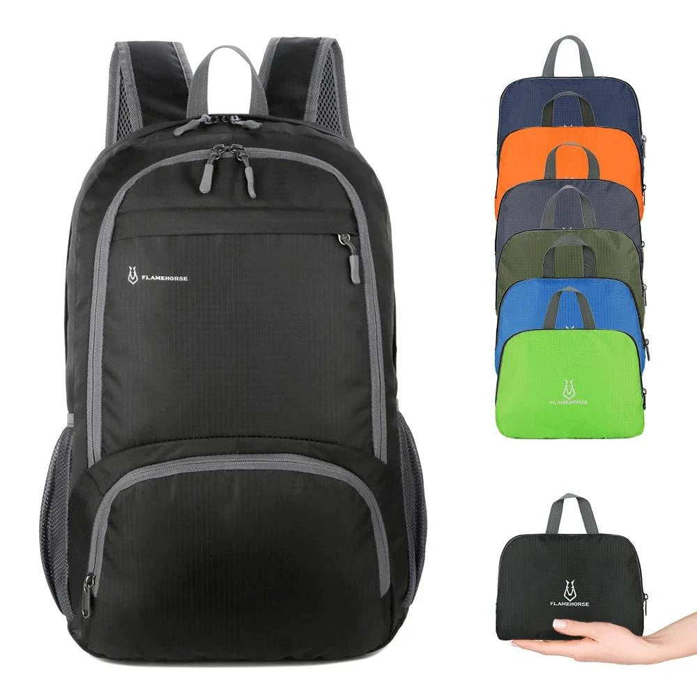 Tropical Style Lightweight Foldable Backpack Men Women Waterproof Packable Backpack Outdoor Travel Hiking Cycling Daypack Camping Shoulders Bag