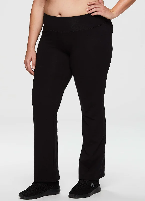 Street Casual Style Plus Prime Cotton Spandex Boot Cut Yoga Pant