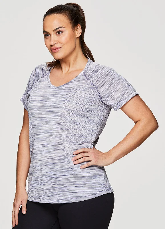 Chic Lounge Plus Stratus Short Sleeve V-Neck Tee Shirt