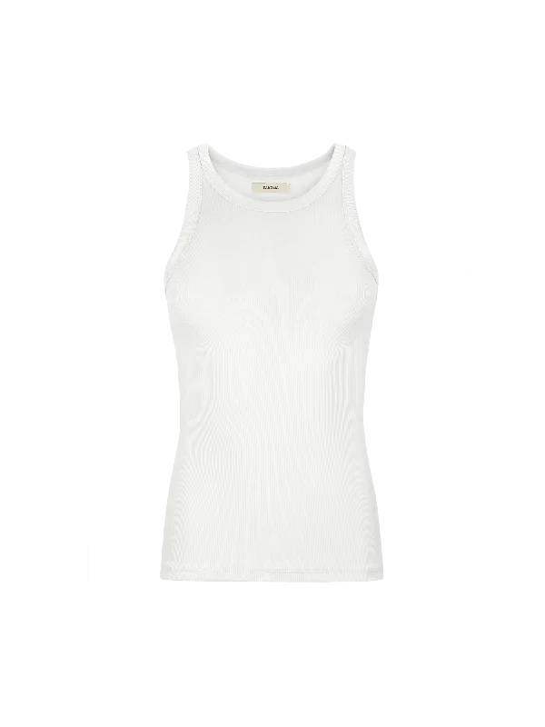Unique Design Women's 365 Lightweight Rib Tank Top—off-white