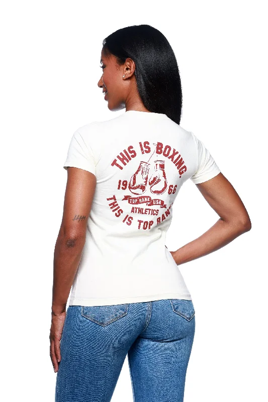Fresh Wear Natural Women's Top Rank Crew Neck T-Shirt