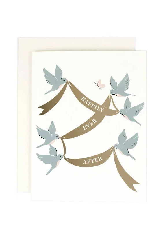 Casual Wear Happily Ever After Birds Card