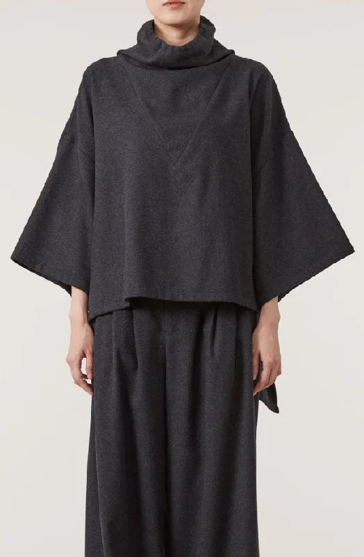 Simple Solid Color KAAM | Hooded Neck Top