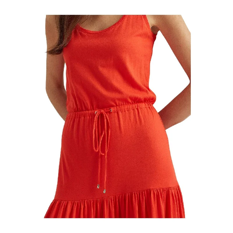 Personal Charm Ralph Lauren Women's Sleeveless Jersey Dress Red Size 6