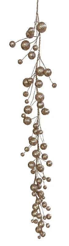 Moisture wicking 63271 Glitter Ball Garland Champagne