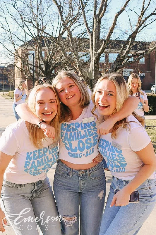 Free Design Alpha Delta Pi Keeping Families Close Bubble Font Tshirt