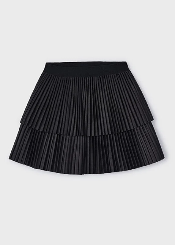 Urban Fashion Iris Pleated Skirt - Black