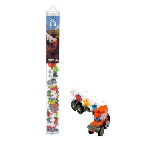 Retro Stripes Plus-Plus 70 Pc Tube in Semi Truck