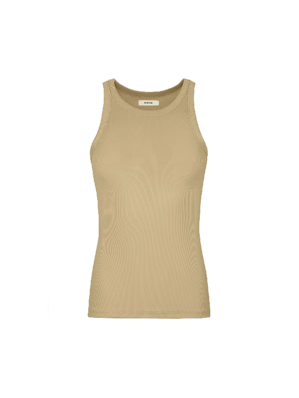 Playful Style Women's 365 Lightweight Rib Tank Top—maitake beige