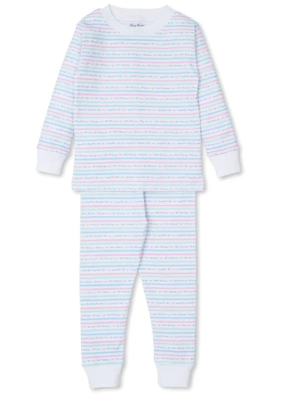 Casual Elegance Kissy Kissy Snugfit Pajama Set in Nighty Night Stripes