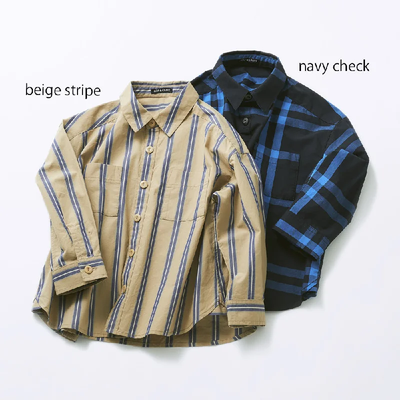 High-end atmosphere HÄP & CRAFT | Kidswear | Kid Overshirt - Beige / Navy