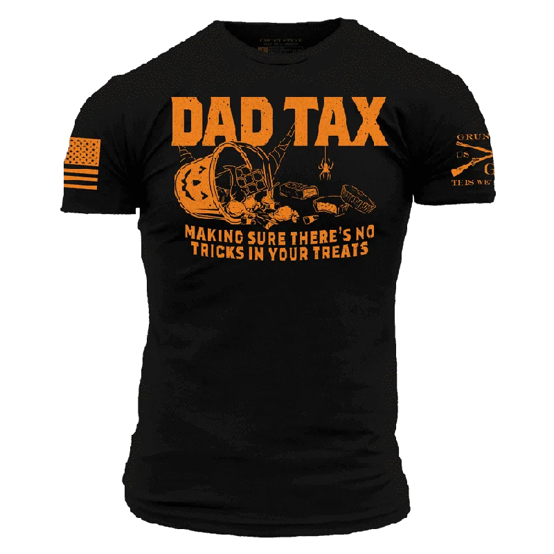 Printed Patterns Dad Tax Halloween T-Shirt - Black