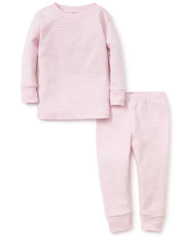 Artistic Temperament Kissy Kissy Simply Stripes Snugfit Pajama Set in Pink