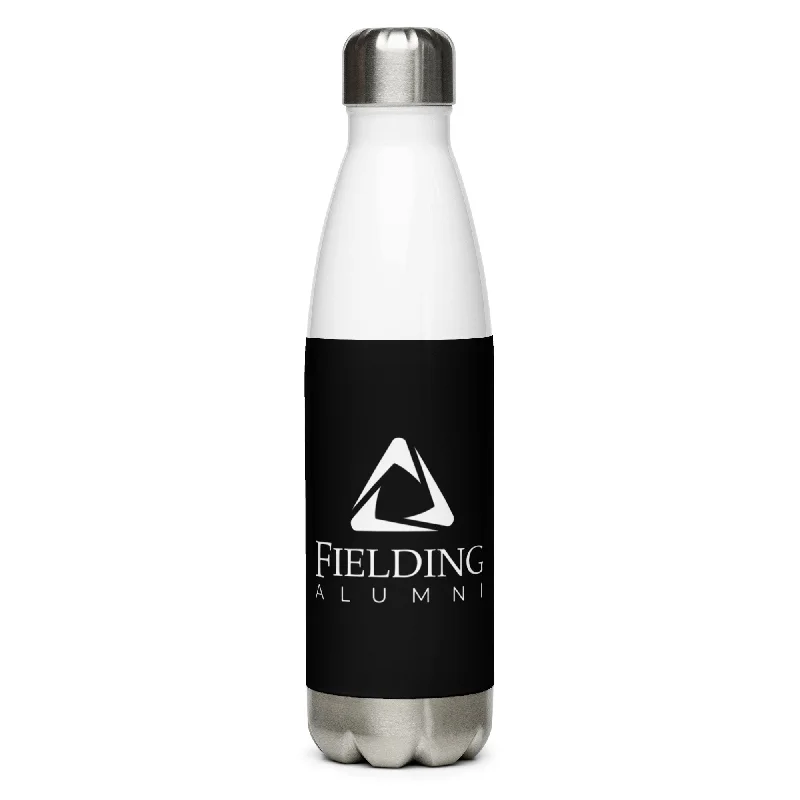 Fashionable Ease Stainless Steel Water Bottle - Black | Alumni Logo