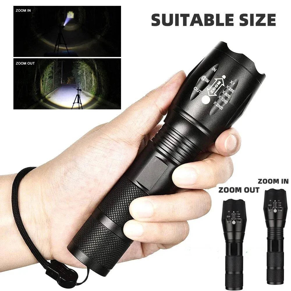 Diamond Series Outdoor Handheld Flashlight Small Strong Light Portable Outdoor Rechargeable Super Bright Work Light Multifunctional Flashlight