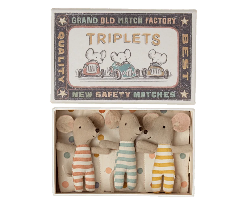 Fashionable Items Maileg Triplets Baby Mice in a Box