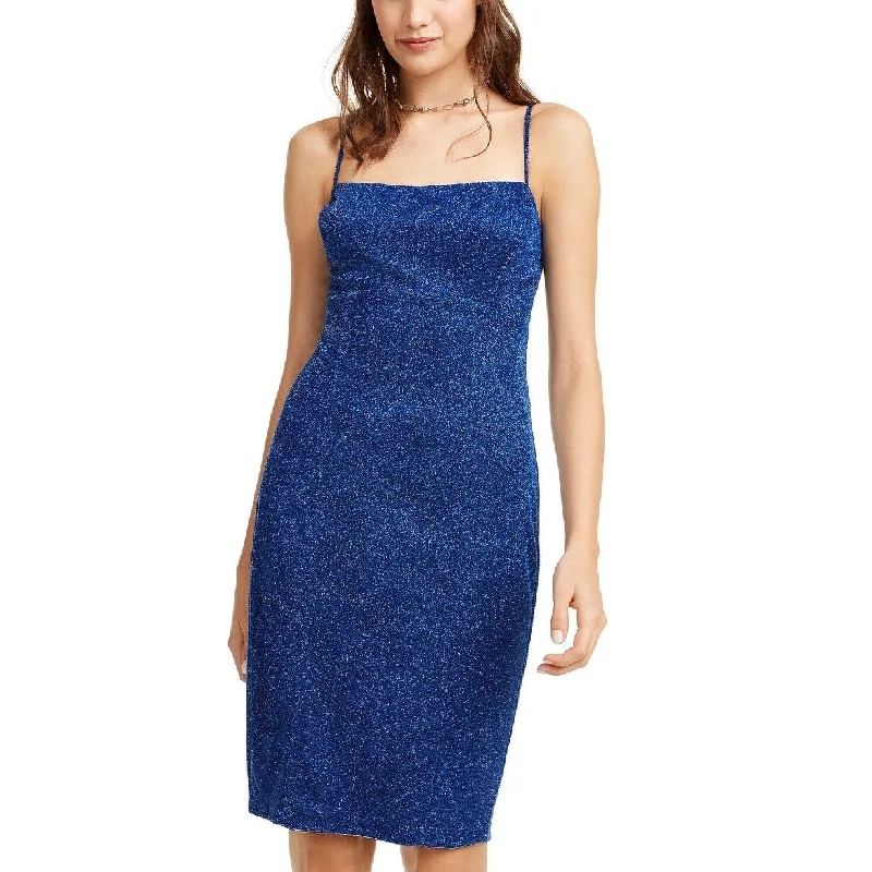 Effortless Dressing Jump Junior's Neck Above The Knee Sheath Party Dress Blue Size 3-4