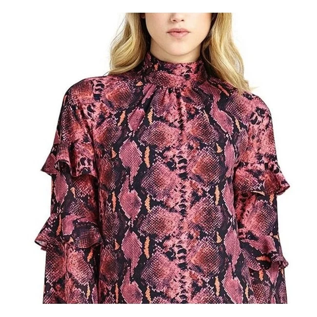 Printed Patterns Guess Women's Python Print Dress Pink Size Small