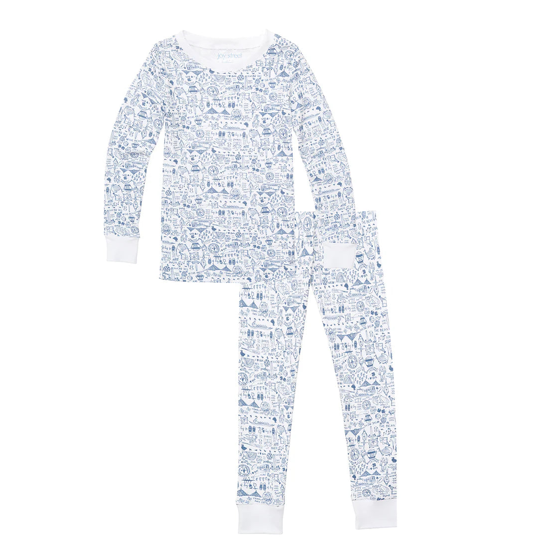 Cozy Shirts Joy Street Kids Boston Pajamas in Sailor Blue