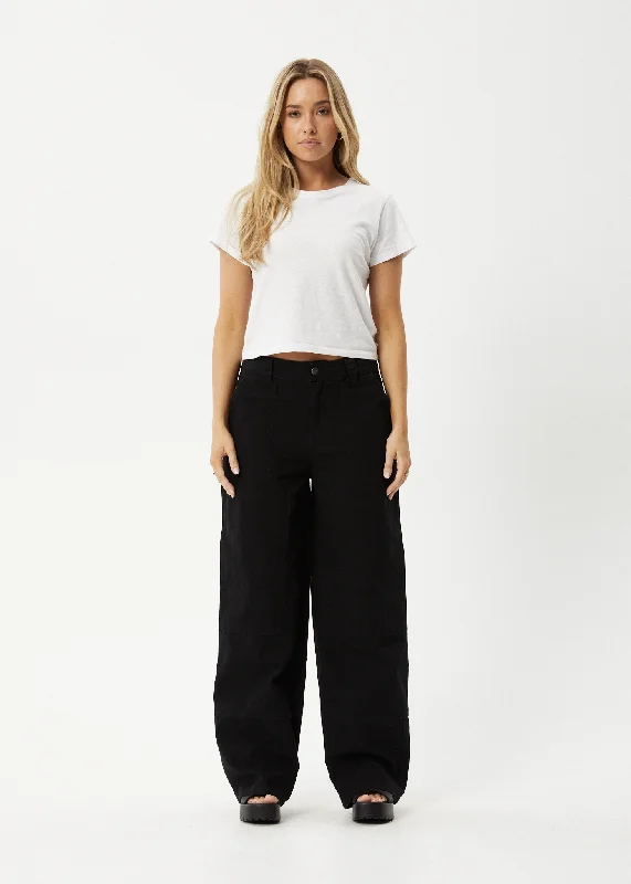 Casual Elegance AFENDS Womens Maverick - Canvas Pants - Black