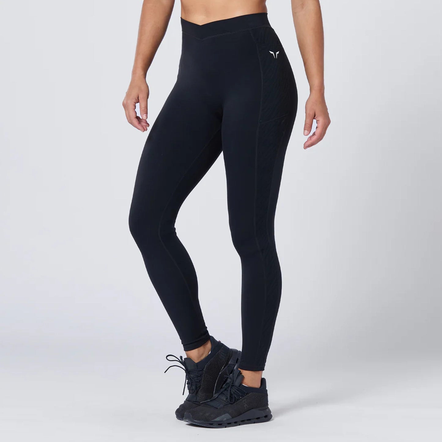 Bright Colors Crossover Leggings 27" - Black