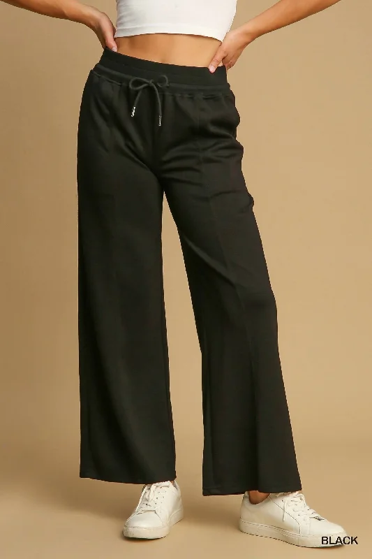 Single item design Luxeknit High Waisted Sweatpants In Black