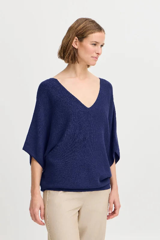 End Of The Year B. Young Mmorla V-Neck Short Sleeve Sweater