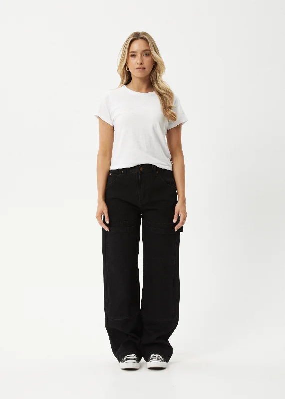 Luxury And Elegant AFENDS Womens Moss - Denim Workwear Jean - Washed Black