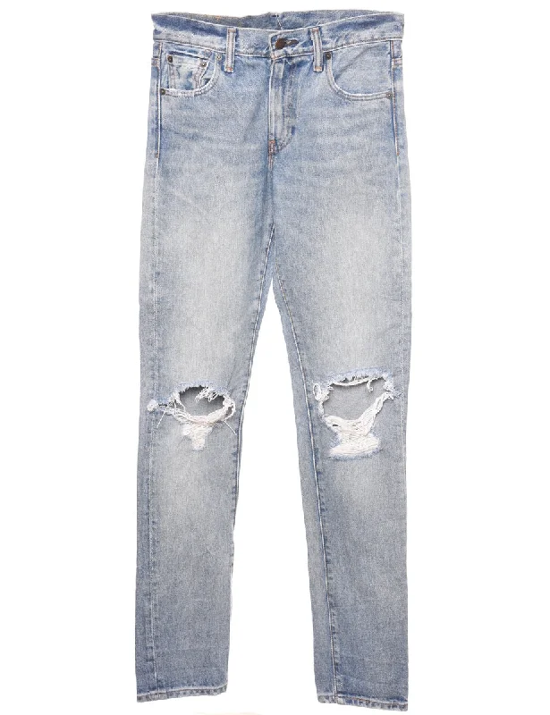 Lace Design Distressed Levi's Jeans - W30 L33