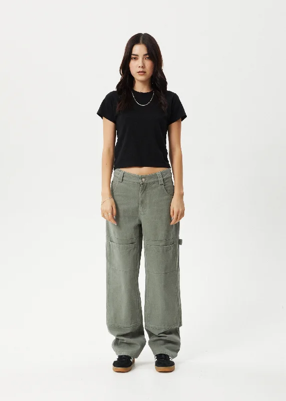 Fashionable Prints AFENDS Womens Moss - Carpenter Pants - Olive