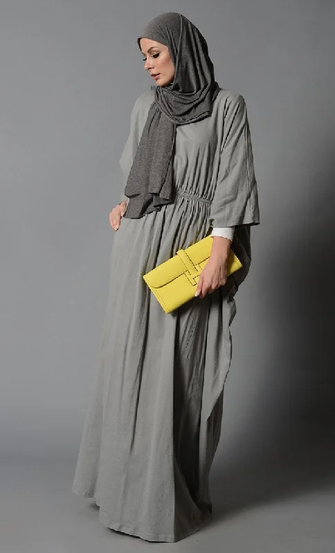 Minimal Classic Cotton Kaftan with Elastic Waist