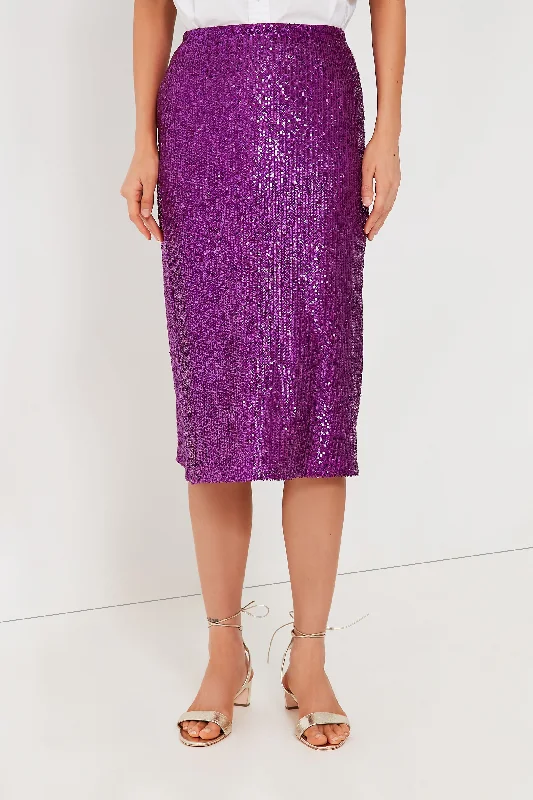 Street Letter Style Violet Sequin Jolette Skirt