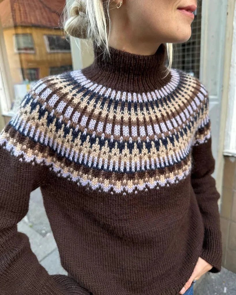 Street Cool Celeste sweater for women by PetiteKnit, No 1 yarn kit (excl pattern)
