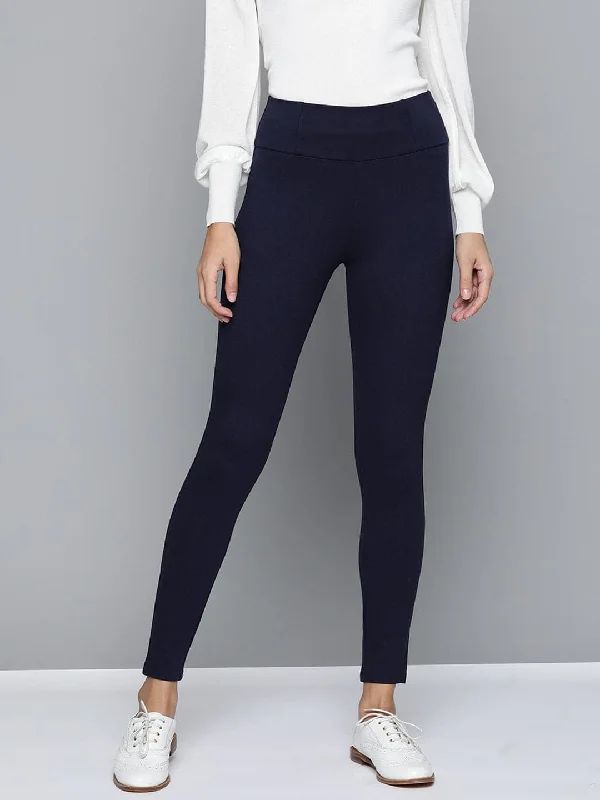 Avant-garde trend Navy High Waist Jegging