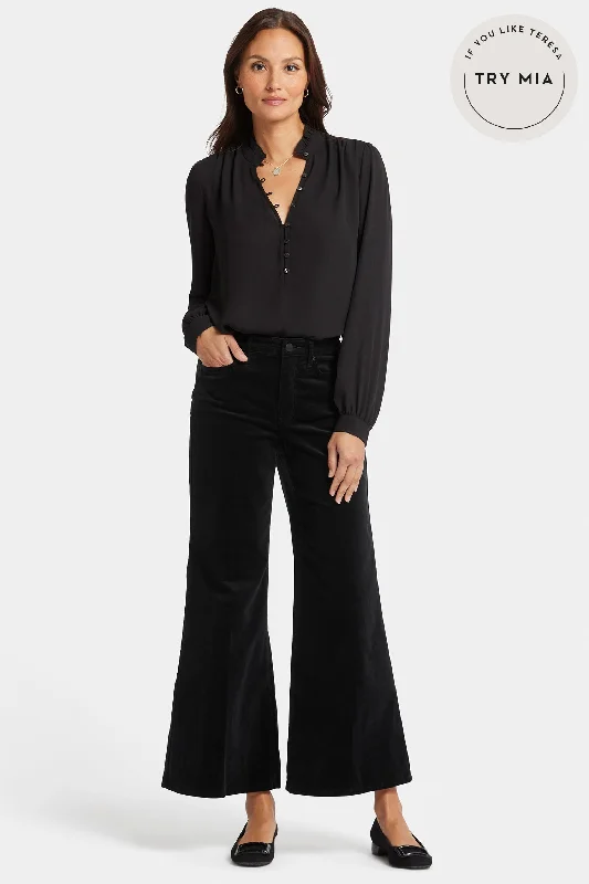 Renaissance Style Mia Palazzo Ankle Pants - Black