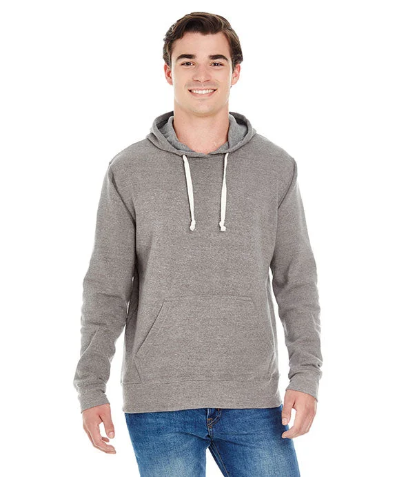 Fresh Wear JA8871 - J America Adult Triblend Pullover Fleece Hooded Sweatshirt | Grey Triblend