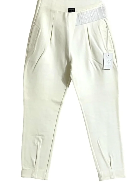 Preview New Products Women's Ali Pleated Front Jogger Pants In Ivory