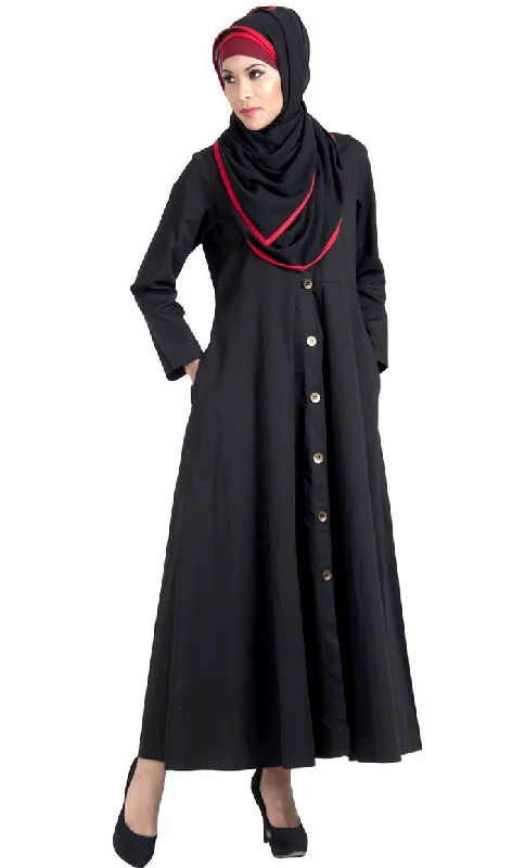 Effortless Dressing Front open basic Jilbab dress with hijab set