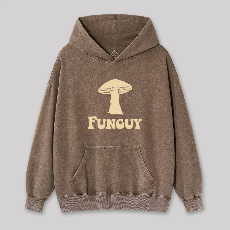 Modern Comfort Fungi Fun Guy Funny Washed Hoodie